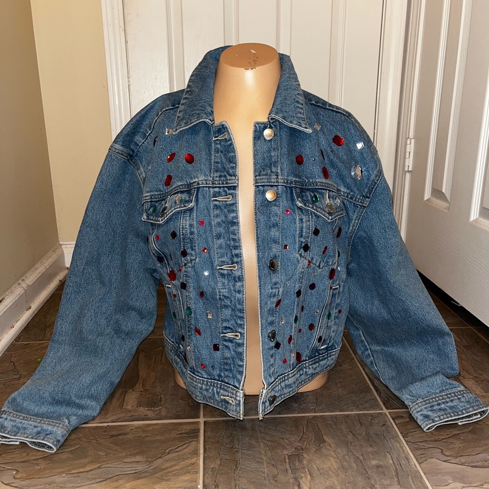 Denim Jacket with embellished stones